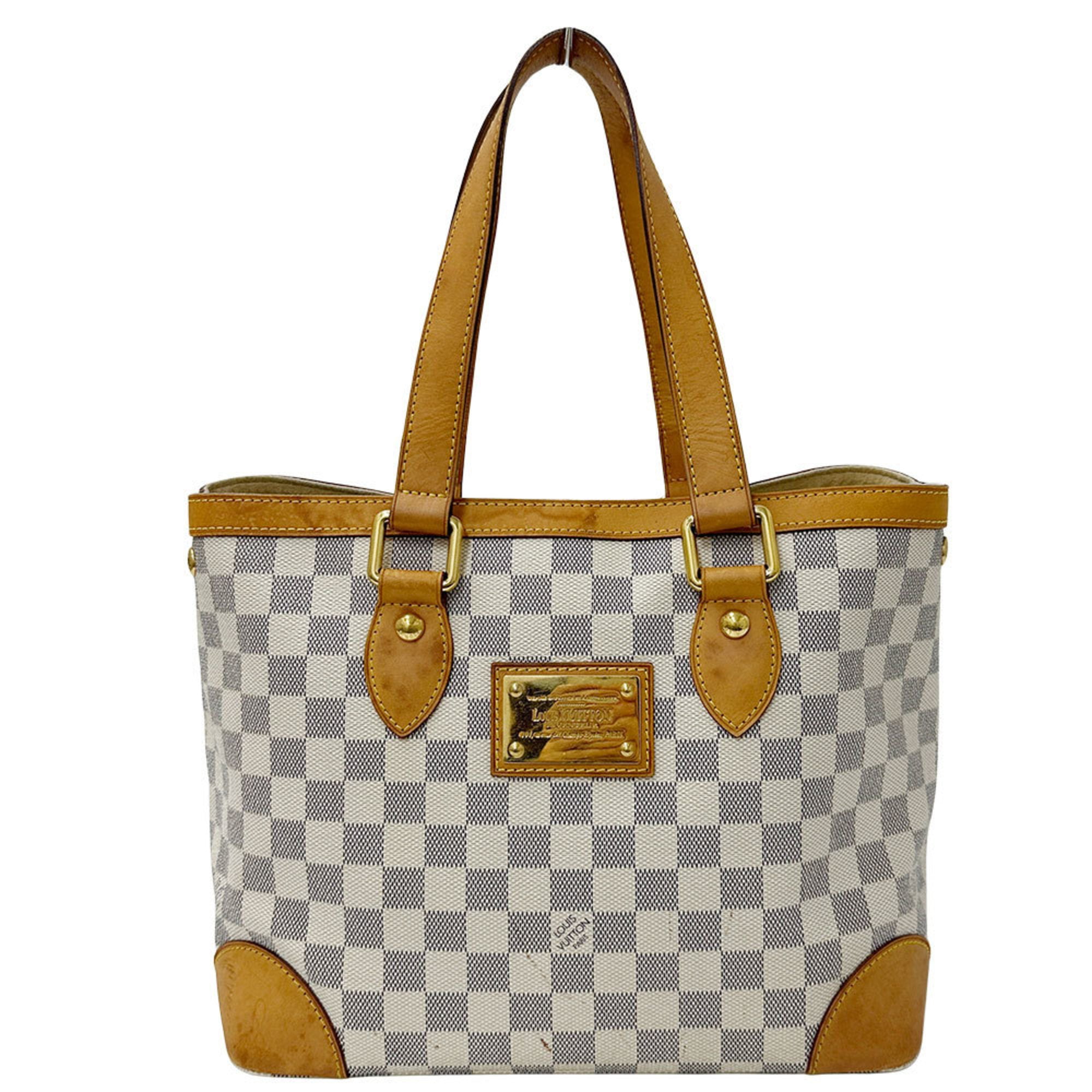 Pre-Owned Louis Vuitton Azur Women's Tote Bag, Damier Canvas, Hampstead PM, N51207 (Fair)