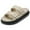 Khaki, variant on Women's Comfort Adjustable Double Buckle Flat Sandals Lightweight Footbed Slip on EVA Slippers