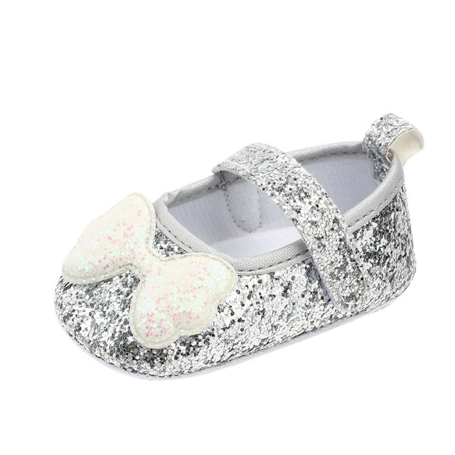 XDZJLR Chaussure de Princesse Douce pour Filles Tout-Petits avec Nœud Papillon