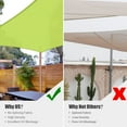 thumbnail image 5 of Yescom 2 Packs 8'x10' Rectangle Sun Shade Sail Apple Green 97% UV Block Outdoor Patio Pool Garden Yard Lawn, 5 of 12