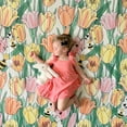 thumbnail image 6 of JumpOff Jo Large Foldable Kids Foam Play Mat, Padded Baby Floor Mat, 70 x 59 in - Tulip Fields, 6 of 9