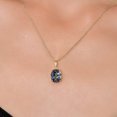 thumbnail image 3 of Gem Stone King 14K Yellow Gold Green Mystic Quartz Pendant Necklace | 3.00 Cttw | Gemstone Birthstone | Oval 10X8MM | Gold Necklace for Women | With 18 inch Gold Chain, 3 of 6