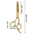 thumbnail image 4 of Portable 6 Inch Length Thinning Scissors for Long Short Thick Hard Soft Hair for Men Women Gold Tone, 4 of 6