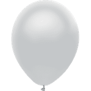 Way To Celebrate 12" Silver All Occasion and Ages Latex Balloons, 12 Count