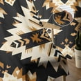 thumbnail image 5 of Southwestern Aztec Sheer Curtains 63 Inches Length 2 Panels Set, Window Sheer Curtains for Living Room/Bedroom, Retro National Style Brown Abstract Light Filtering Rod Pocket Curtain 52'' x 63'' x 2, 5 of 7