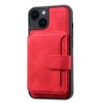 thumbnail image 5 of SaniMore Wallet Case for iPhone 14 6.1" 2022, Flip Cash Pocket Card Slots Kickstand PU Leather Skin Wear-resistant Retro Shockproof Anti-drop Cover For iPhone 14 6.1" 2022, Red, 5 of 5