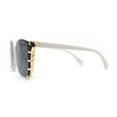 thumbnail image 3 of Womens Ornate Metal Side Jewel Butterfly Diva Sunglasses White Black, 3 of 4