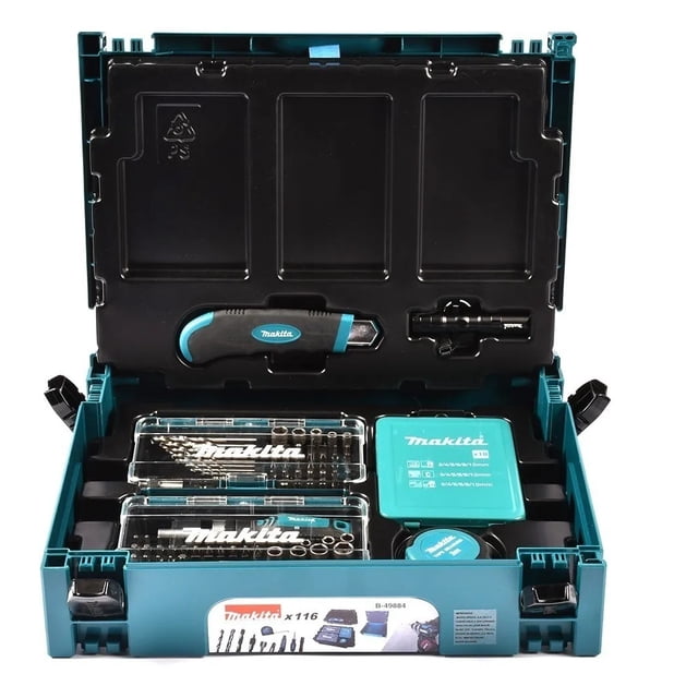 Makpac Juego Herramientas Puntas Brocas 116pz B-49884 Makita Makita B-49884