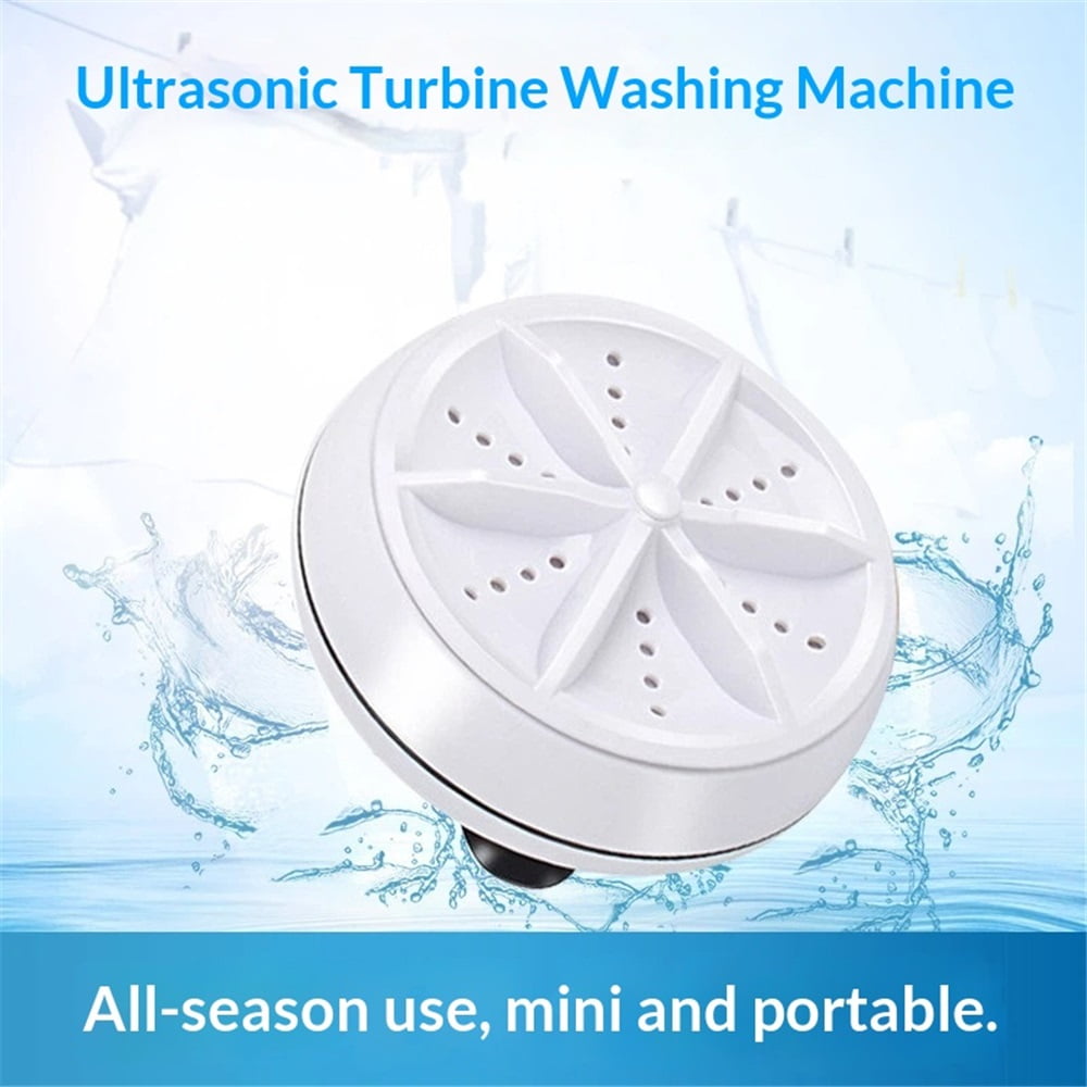 Mini Washing Machine,Ultrasonic Turbine Washing Machine,Portable Turbo Washer for Travel,Home,Business,Camping,Apartment,College Rooms to Cleaning Sock,Underwear