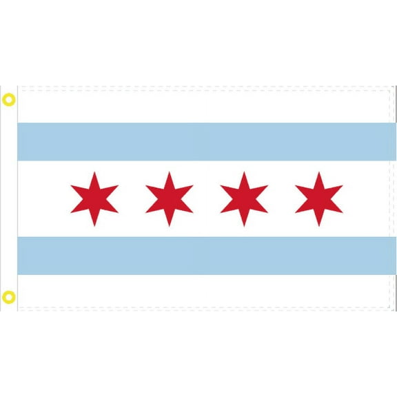 Chicago 3'x5'  Flag Rough Tex ® 68D