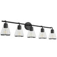 thumbnail image 6 of Deyidn Blck Bathroom Vanity Light Fixtures, 5 Light Bathroom Light Fixtures with Clear Glass Shade, 6 of 6