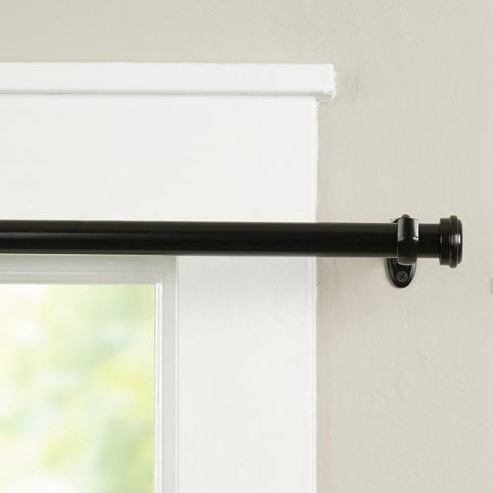 Decopolitan 7/8" Diameter End Cap Adjustable Curtain Rod Set