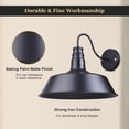 thumbnail image 3 of DELight Retro Vintage Industrial Barn Style Light Wall Sconce Wall-mounted Metal Shade Gooseneck 14", 3 of 8