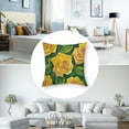 thumbnail image 5 of Yellow Roses Flower Satin Pillowcase for Hair and Skin Silk Pillowcase Pillow Case with Envelope Closure Throw Pillow Cover for Sofa Bedroom Chair Car Home Decor - Standard,, 5 of 7
