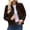 Coffee(Womens Outerwear), variant on Jackets for Women Faux Suede Button Down Collared Structured Shoulders Shacket with Pockets Casual Fall Coats
