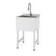 thumbnail image 2 of TRINITY BASICS | 18x16x13 Basin | Stainless Steel Utility Sink | NSF | w/ Pull-Out Faucet | White, 2 of 8