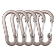 thumbnail image 1 of 5 Pack Pinces Mousqueton Mini Porte-Clés en Alliage D'Aluminium Pince Mousqueton Anneaux en D pour Camping Randonnée Pêche Randonnée, 1 of 5