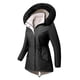 thumbnail image 4 of Pntutb Moda Casual Mujer Invierno Sólido Cuello de piel Con capucha Cordón Cintura Cremallera Abrigo acolchado Blusa Liquidación Pntutb Pntutb-7105, 4 of 7