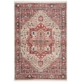 thumbnail image 2 of SAFAVIEH Vintage Persian Forrester Floral Bordered Polyester Area Rug, Red/Ivory, 5'x7'6", 2 of 7