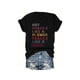thumbnail image 1 of Women's Letter Print Round Neck Tee, Fashion Casual Crew Neck T-Shirt for Daily Holiday Vacation outdoor Wear, Ladies Clothes for all Seasons, Streetwear, 1 of 6