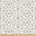 thumbnail image 1 of Moroccan Sofa Upholstery Fabric by the Yard, Classical Line Pattern Middle Cultures with Stars Oriental Motifs, Decorative Fabric for DIY Home Accents, 10 Yards, Taupe White by Ambesonne, 1 of 4