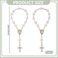thumbnail image 2 of 4 Pcs Car Rosary for Rearview Mirror Hanging Steering Wheel Charm Faith-Centered Charm with Crucifix Beads for Car Mirror Hanging, 2 of 5