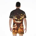 thumbnail image 2 of Jack-O'-Lantern Halloween Pumpkin Short Sleeve Men'S Rompers, Halloween Decorative Casual Summer Jumpsuits Outfit, 2 of 4