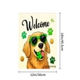 thumbnail image 4 of Amhnf Welcome Dog With Shamrock And Sunglasses Garden Flag For Home Outdoor Garden Yard Decor 12x18 inch, 4 of 5
