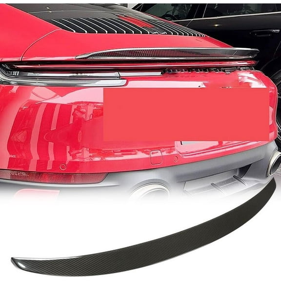 Dry Carbon Fiber Rear Trunk Spoiler Compatible with Porsche 911 992 2019-2020 Carrera 4 S 4S Targa 4S 2-Door Rear Boot Highkick Wing Lip