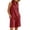 Wine, variant on Bosfbaoi Two Piece Sets for Women Stand Collar Henley Sleeveless Top and Elastic Waist Linen-Look Bermuda Shorts Casual Womens Summer Outfits
