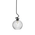 thumbnail image 1 of Capri Stem Pendant With Hang Straight Swivel Shown In Matte Black Finish With 11.75" Smoke Bubble Glass, 1 of 1