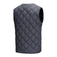 thumbnail image 6 of Atkumj Quilted Puffer Vest Men Casual Full Zip Solid Color Winter Vest Comfortable Sleeveless Puffy Vest with Pockets S, 6 of 10