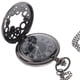 thumbnail image 2 of Reloj de bolsillo antiguo vintage con engranajes huecos, collar con colgante y cadena., 2 of 5