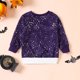 thumbnail image 3 of Gibobby Tirantes Para&nbsp;Camisa Camiseta larga con estampado de de calabaza de Halloween para bebés recién nacidos, niños y niñas （Morado， 12-18 Meses), 3 of 5