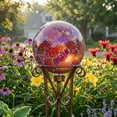 thumbnail image 6 of Sunnydaze Pearl Pink 10" Glass Outdoor Gazing Globe, 6 of 10