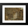 thumbnail image 2 of Charles Louis Clérisseau 18x14 Black Modern Framed Museum Art Print Titled - Architectural Fantasy with Roman Ruins, 2 of 5