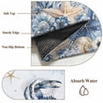 thumbnail image 5 of Ocean Crab Area Rugs 5x7 ft Blue Yellow Sea Star Shell Coral Gradient Blue Washable Rug Non Slip Indoor Carpet Absorbent Floor Mat for Living Room Bedroom Dining Room, 5 of 9