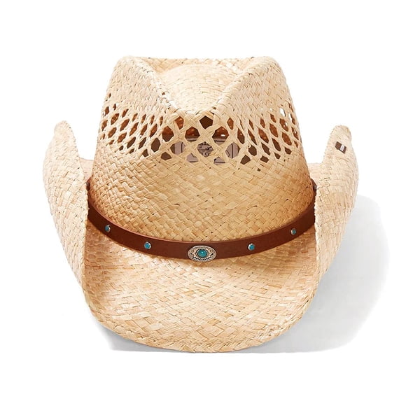 Sombrero Stetson Madrid de rafia natural estilo cowboy talla S