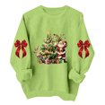 thumbnail image 2 of Christmas Sweatshirts for Womens Long Sleeve Crew Neck Christmas Print Sweatshirt Holiday Long Sleeve Pullover Tops, 2 of 6