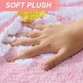 thumbnail image 6 of EVNELE Pink Bathroom Rugs Cute Daisy Bath Mat White and Yellow Flower Decor Rug Non Slip Floor Carpet Microfiber Bathmat Super Absorbent Machine Washable Bathtub Mats for Shower (16x24 inch), 6 of 7