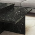 thumbnail image 3 of Brielle Two-Tiered Coffee Table, Faux Black Marble, 3 of 9