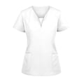 thumbnail image 3 of Puntoco - Camiseta de manga corta para mujer con cuello en V y bolsillo con cremallera Puntoco Puntoco-2168, 3 of 5