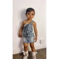 thumbnail image 4 of KIDSCOOL SPACE Girl Denim Overalls Dress,Little Girls Jean Jumper,Light Blue,3-4 Years, 4 of 8