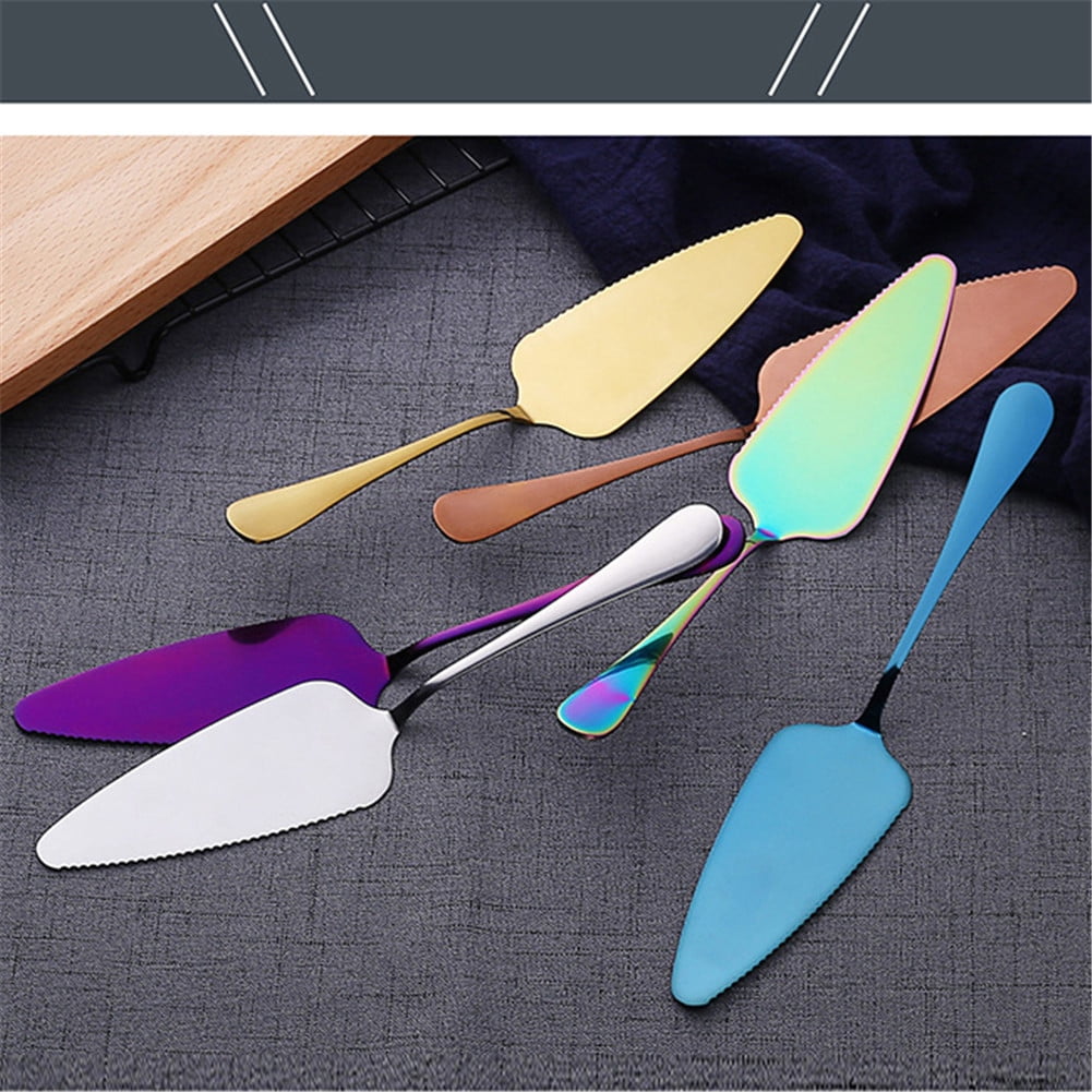 2pcs Portable Professional Stainless Steel Shovel Spatula Server For Cake Pie 