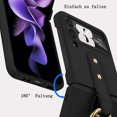 thumbnail image 3 of Funda para Samsung Galaxy Z Flip4, con anillo de soporte, carcasa rígida de PC mate ultrafina a prueba de golpes, a prueba de caídas y arañazos, 3 of 5