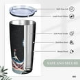 thumbnail image 4 of Japanese Astronaut Starry Sky Waves Tumbler Cup with Lid And Straw,20oz Insulated Double Wall Stainless Steel Travel Coffee Tumbler Mug, 4 of 6