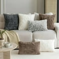 thumbnail image 3 of XIBUFE 2026 New Decorative Throw Pillows for Couch 18X18 Inch Plush Jacquard Pillow Accent Pillow for Couch Sofa Living Room Home Decor,1Pack,Brown for Living Room,Bedroom,Office,Home Accents, 3 of 7