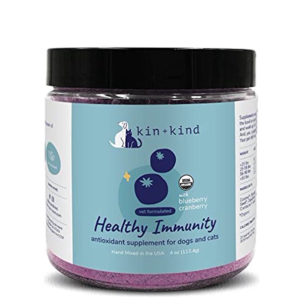 kin+kind Natural Cranberry Supplement Powder for Dogs and Cats Boost Healthy Immunity and