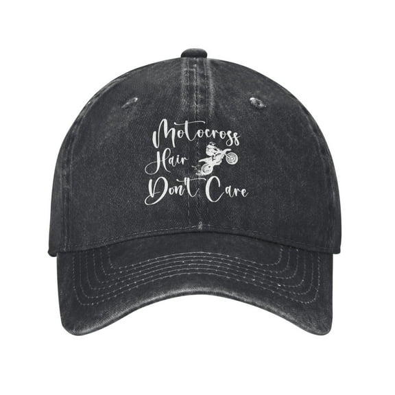 Motocross Hair Don'T Care Baseball Cap Men'S Women'S Fashion Hat Vintage Adjustable Unisex Casquette