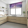 thumbnail image 4 of Night Sky Stars Valance Curtains for Kitchen/Living Room/Bathroom/Bedroom Window, Rod Pocket Small Topper Half Short Window Curtains Voile Sheer Scarf, Shooting Star Cloud Galaxy 54"x18", 4 of 8